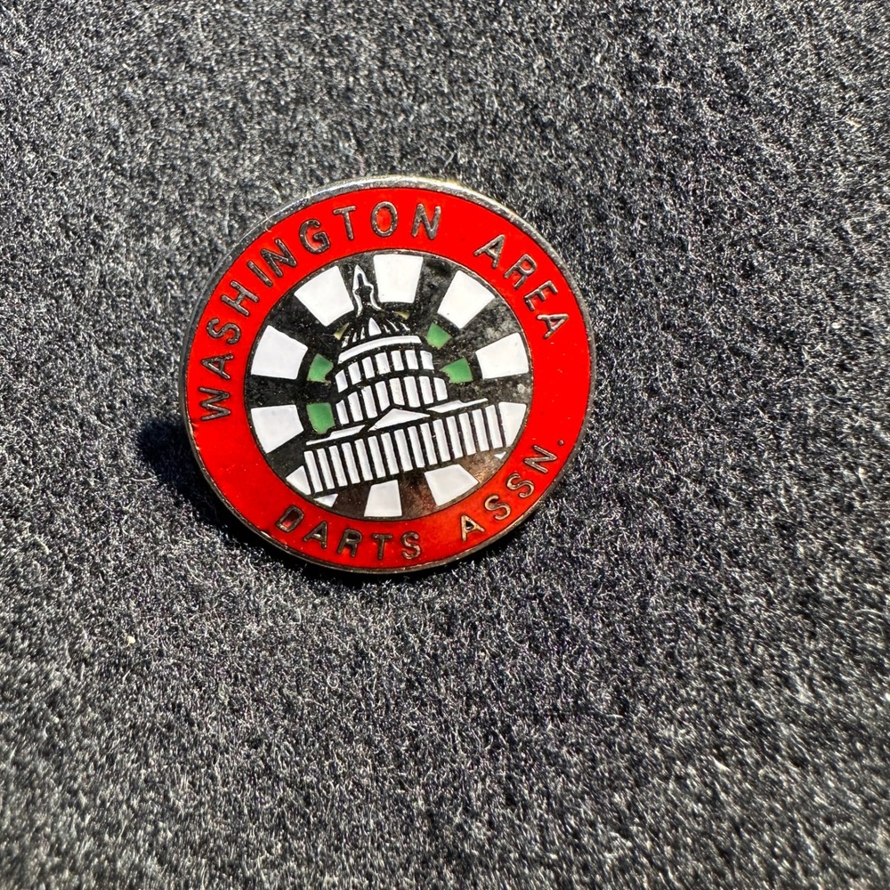 Vintage Washington Area Darts Association WADA Enamel Lapel Pin US Capitol